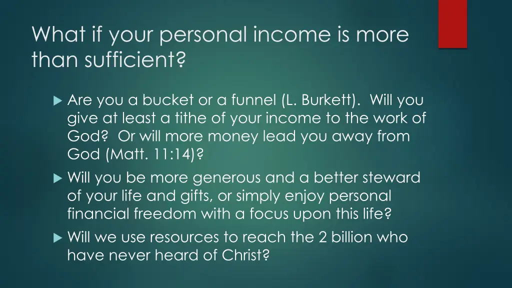 what if your personal income is more than