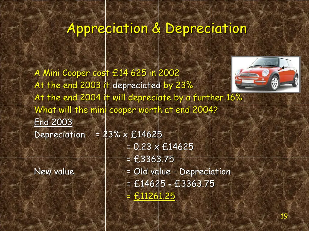 appreciation depreciation 2