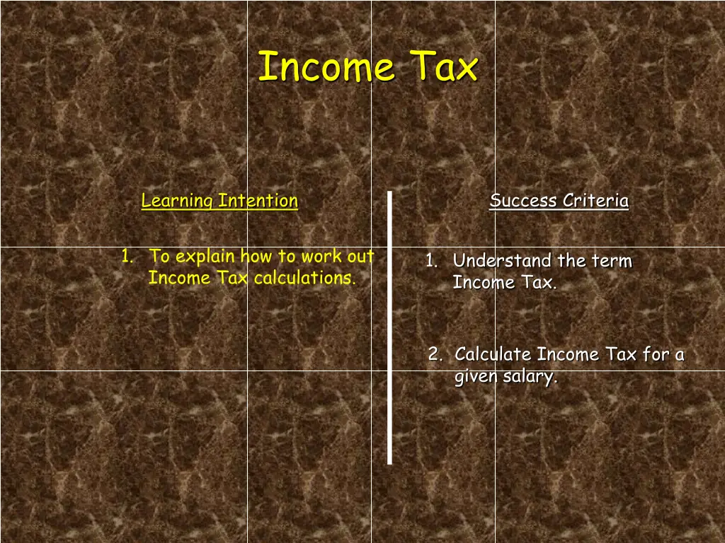 income tax