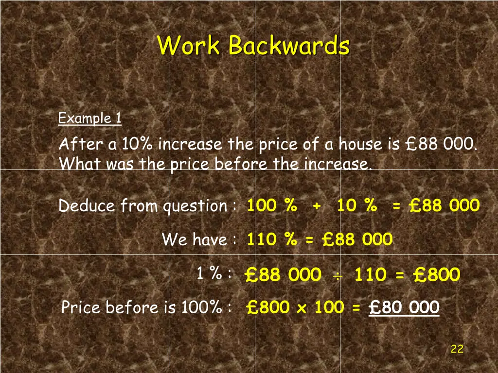 work backwards 1