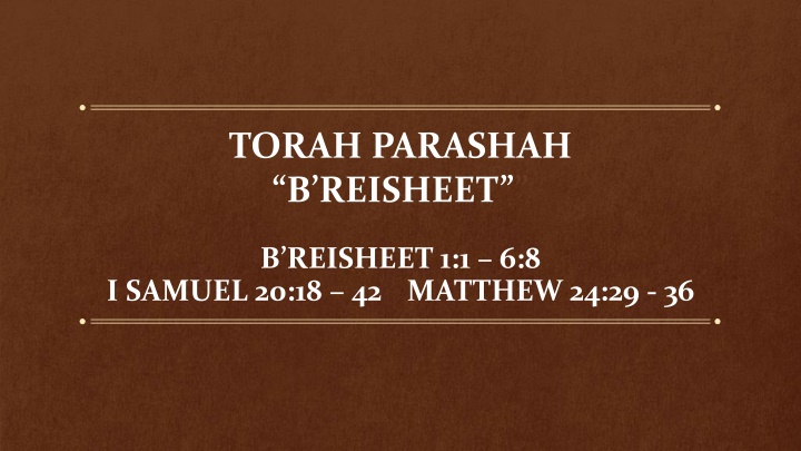 torah parashah b reisheet