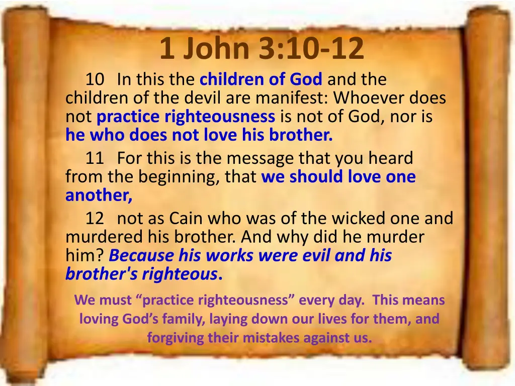 1 john 3 10 12 10 in this the children