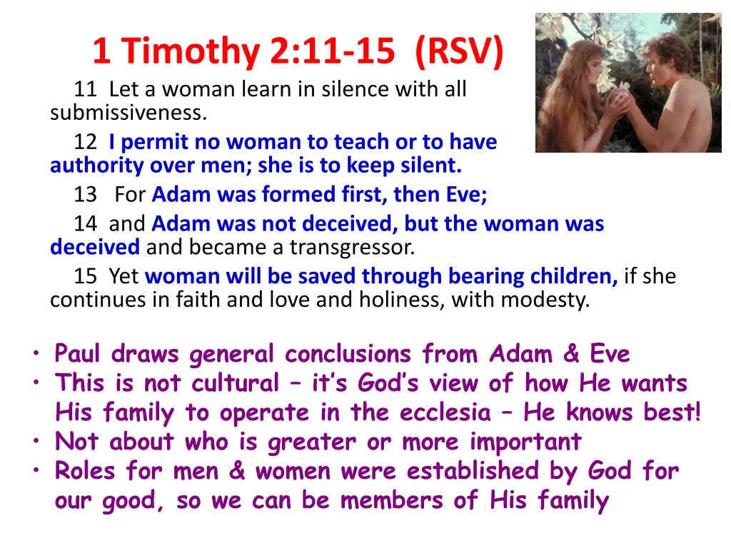 1 timothy 2 11 15 rsv 11 let a woman learn