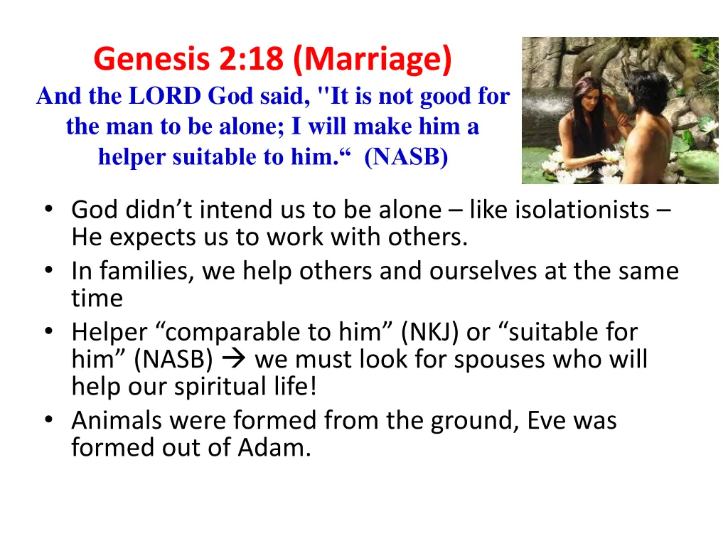 genesis 2 18 marriage and the lord god said