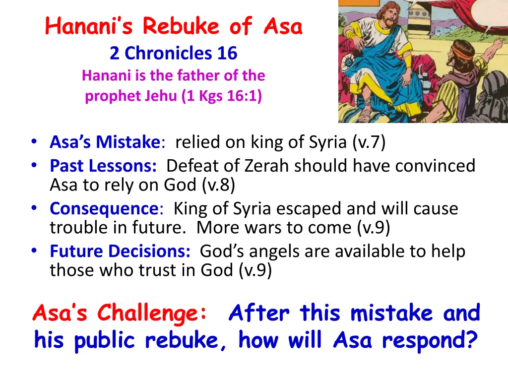 hanani s rebuke of asa 2 chronicles 16 hanani