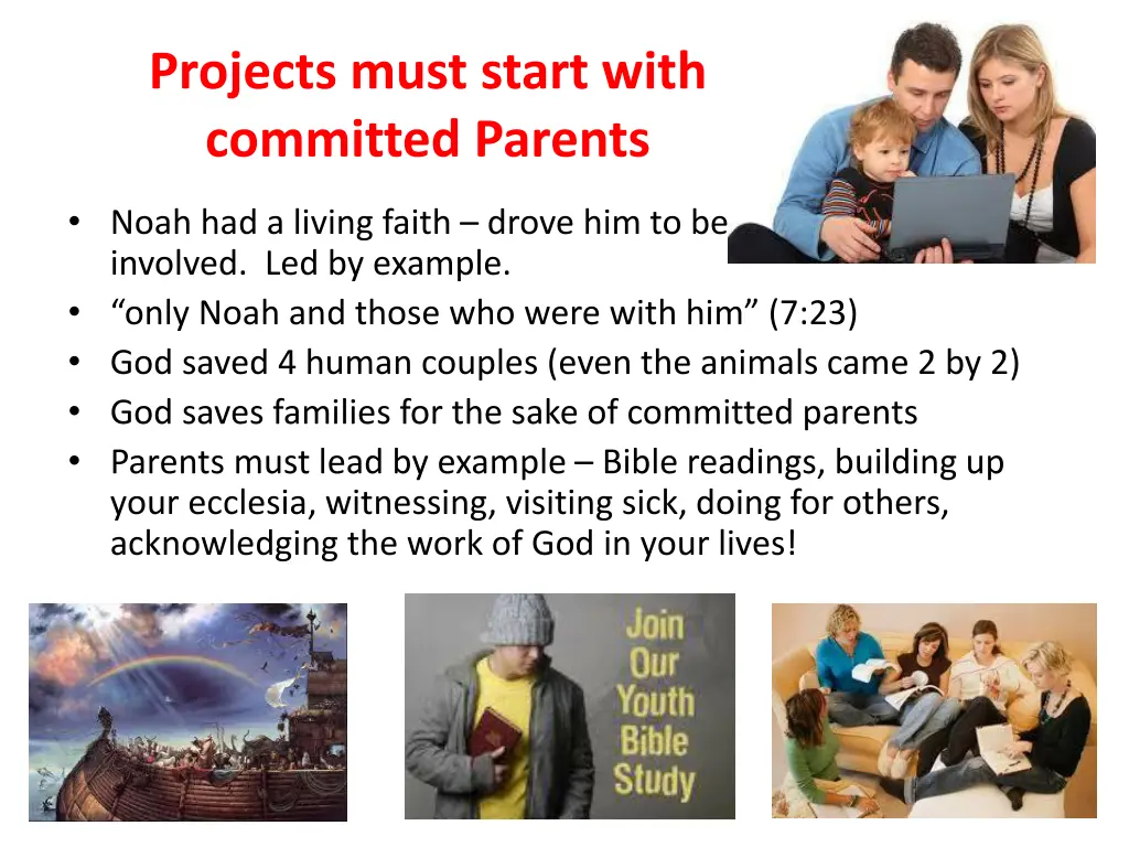 projects must start with committed parents