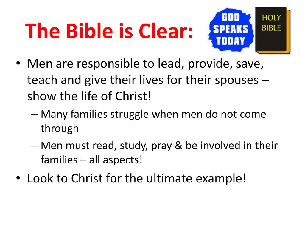 the bible is clear