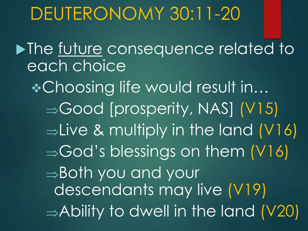 deuteronomy 30 11 20 3