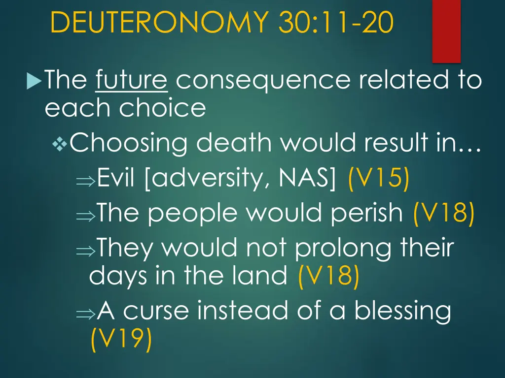 deuteronomy 30 11 20 4