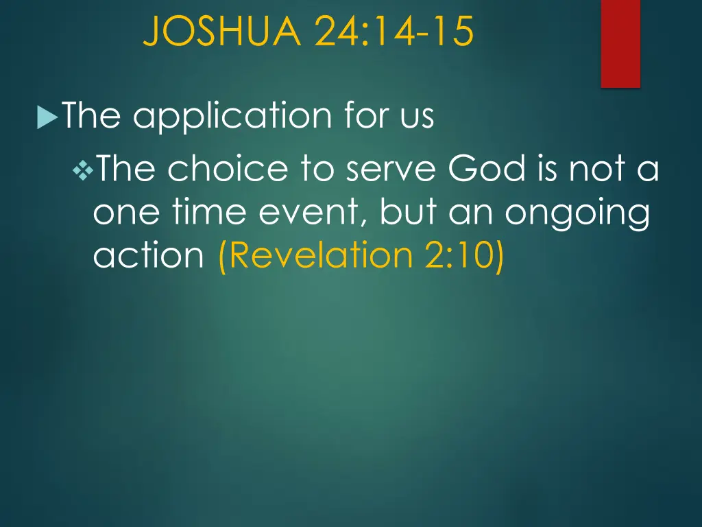 joshua 24 14 15 7