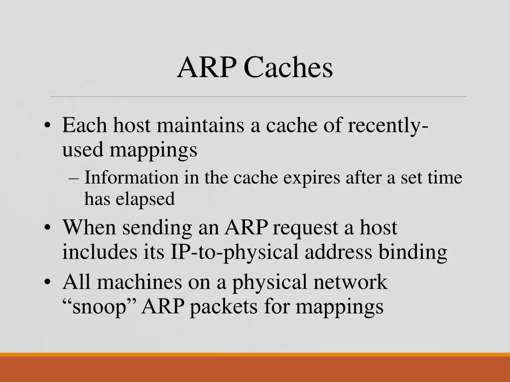 arp caches