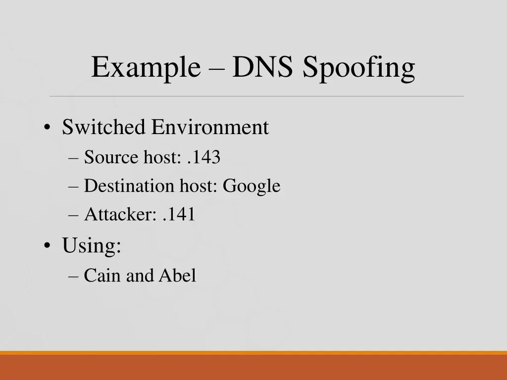 example dns spoofing