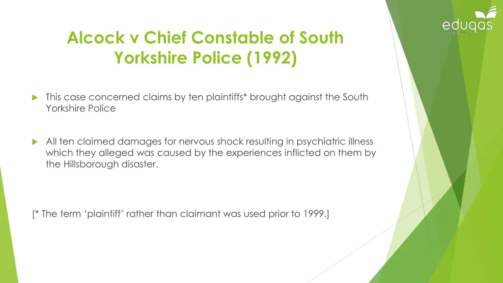 alcock v chief constable of south yorkshire