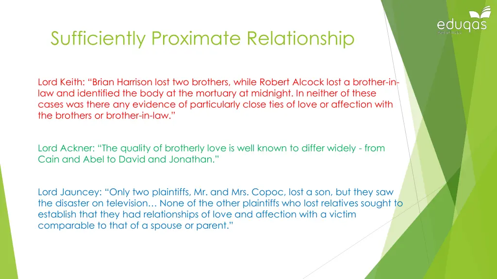 sufficiently proximate relationship