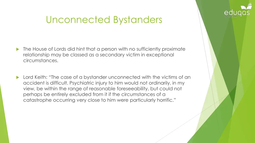 unconnected bystanders