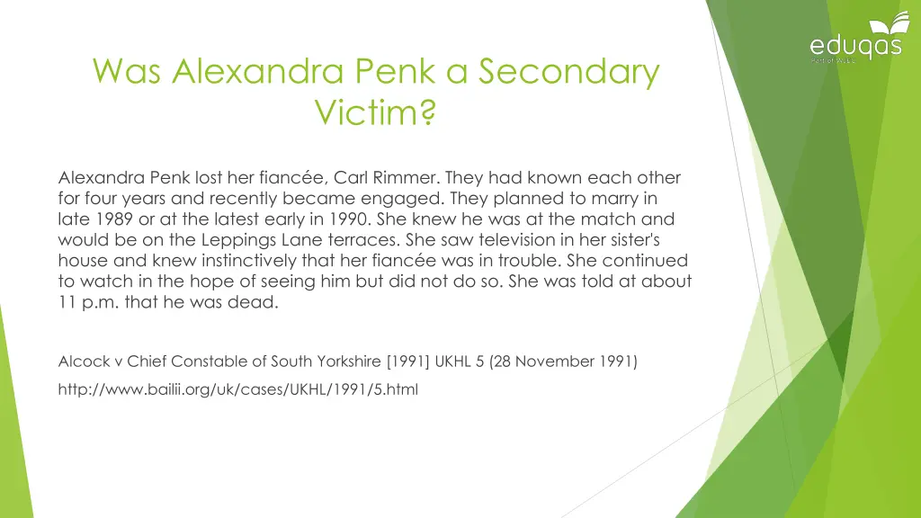 was alexandra penk a secondary victim