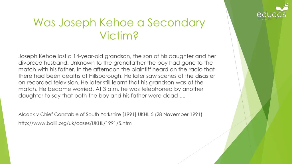 was joseph kehoe a secondary victim