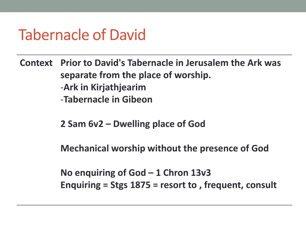 tabernacle of david