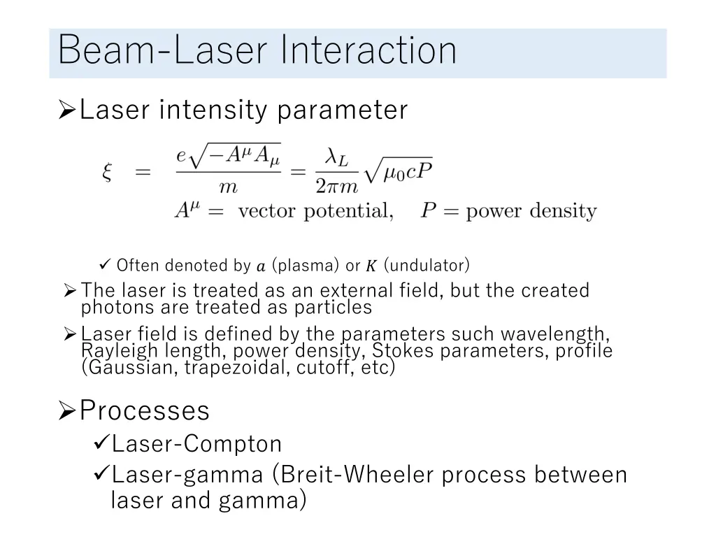 beam laser interaction