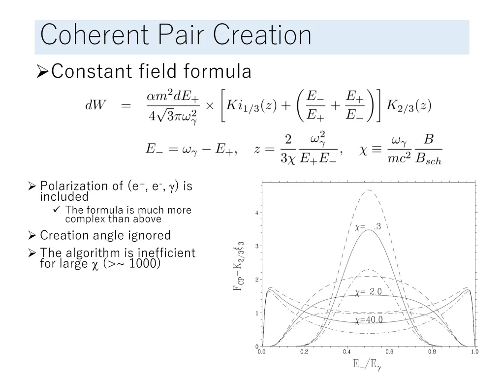 coherent pair creation constant field formula