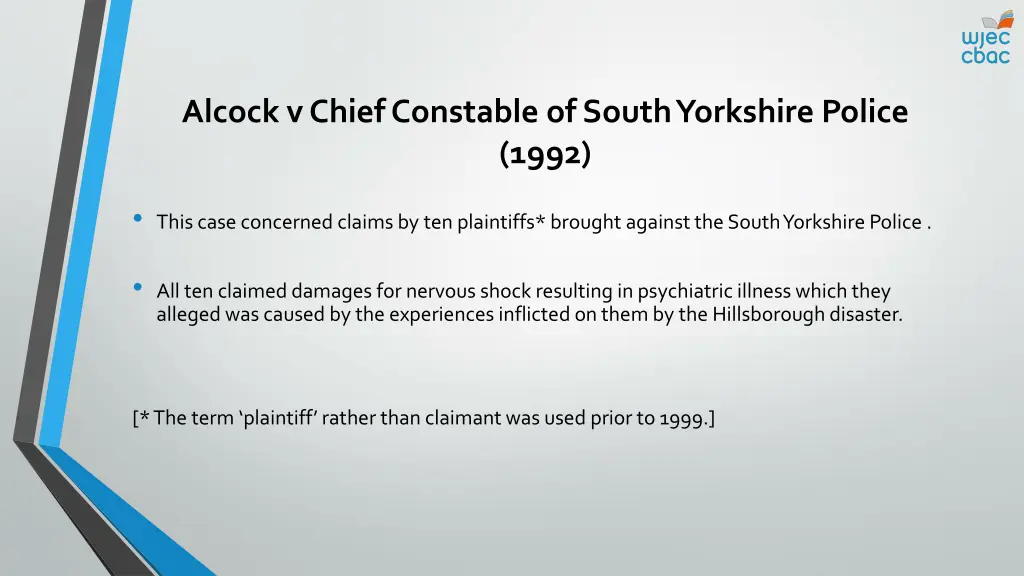 alcock v chief constable of south yorkshire