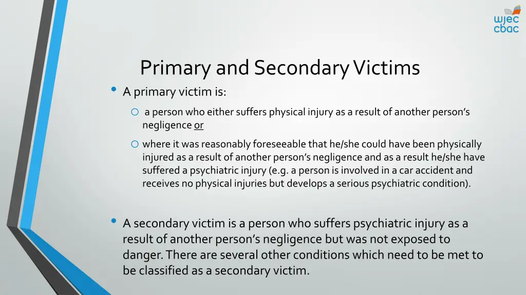 primary and secondary victims a primary victim