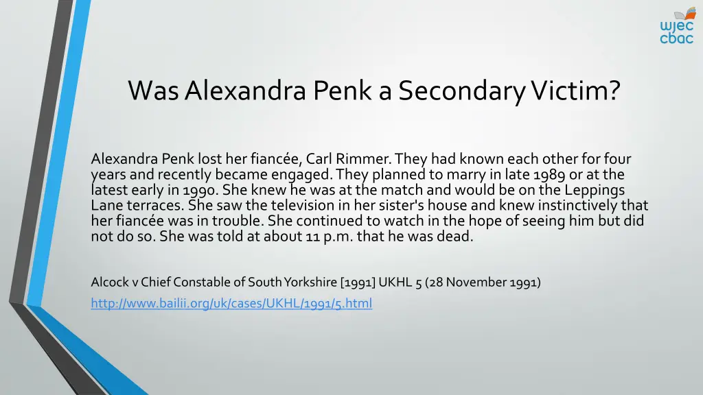 was alexandra penk a secondary victim