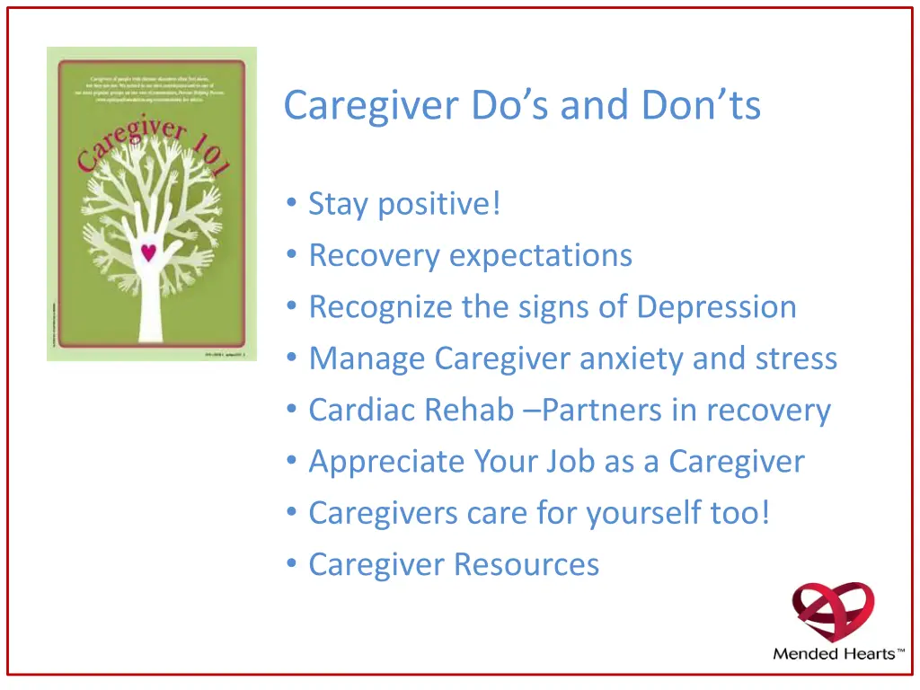 caregiver do s and don ts