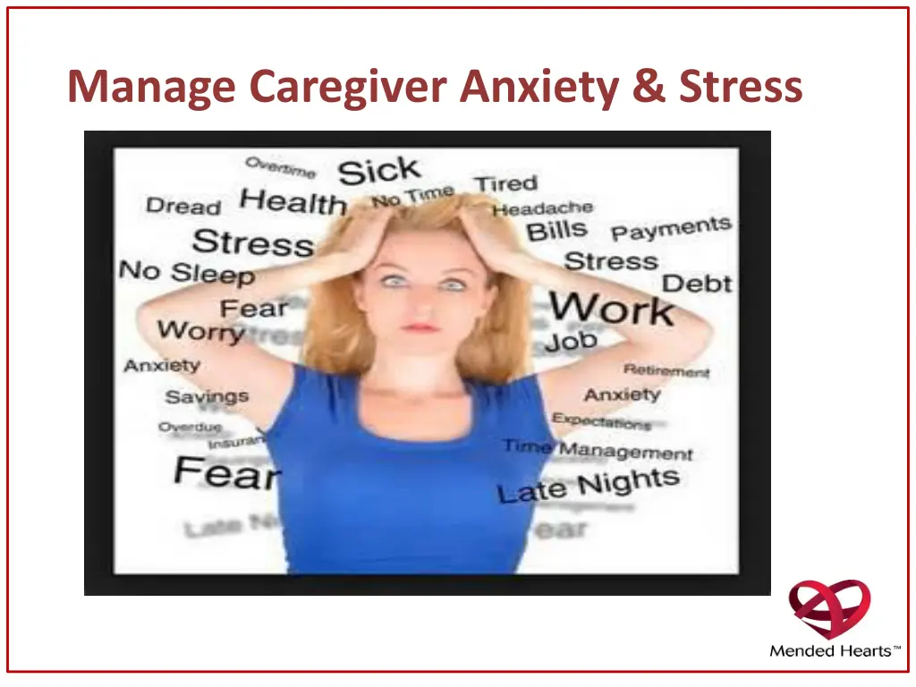 manage caregiver anxiety stress