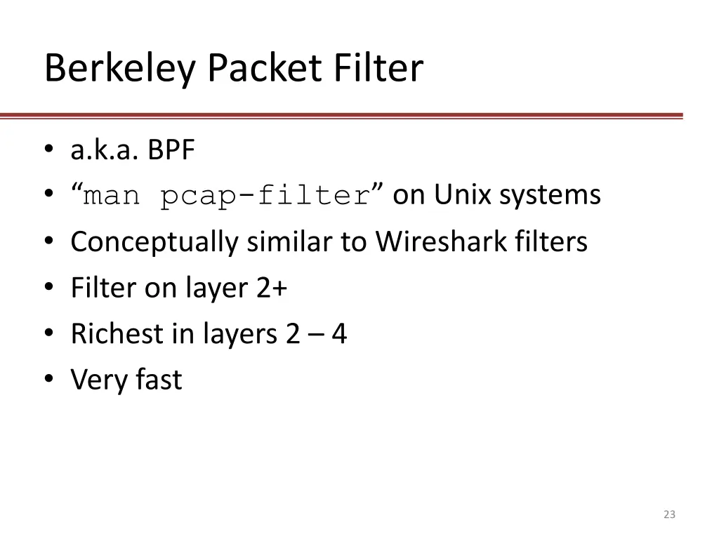 berkeley packet filter 1