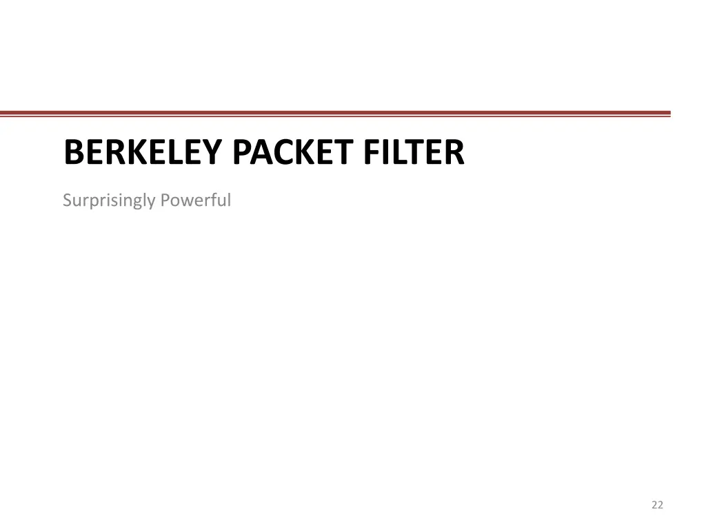 berkeley packet filter