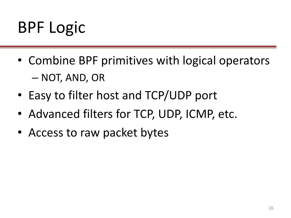 bpf logic