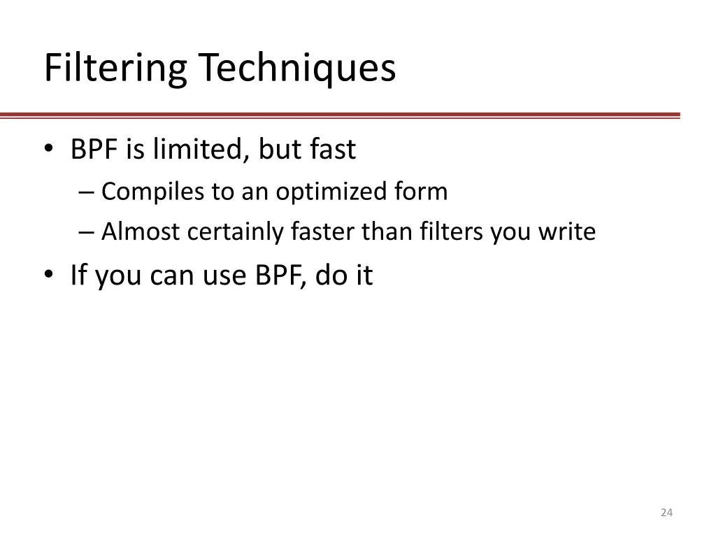 filtering techniques