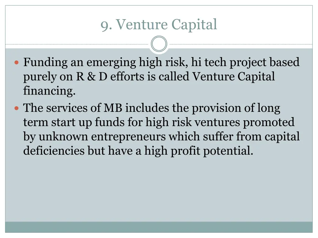 9 venture capital