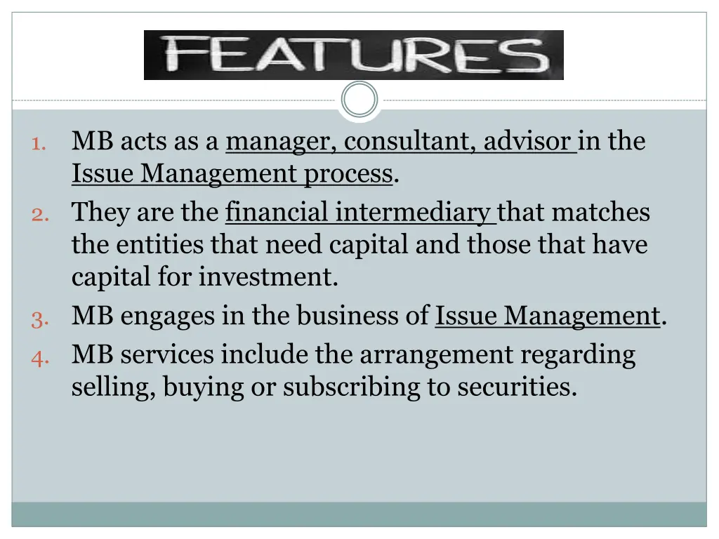 mb acts as a manager consultant advisor