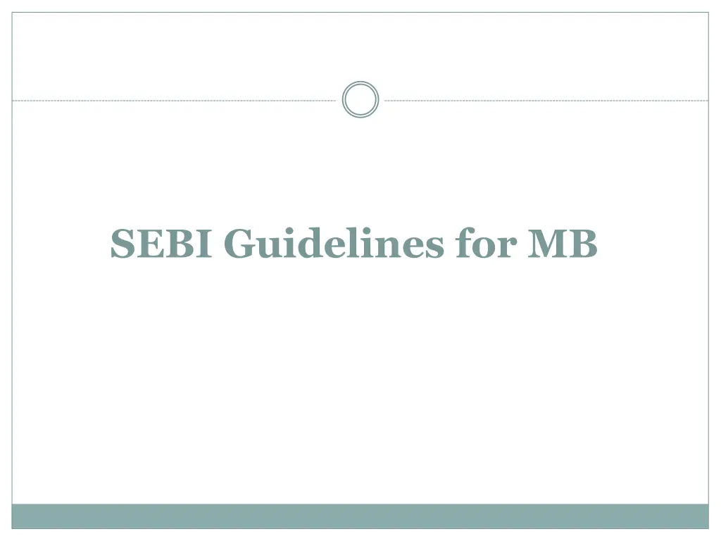 sebi guidelines for mb