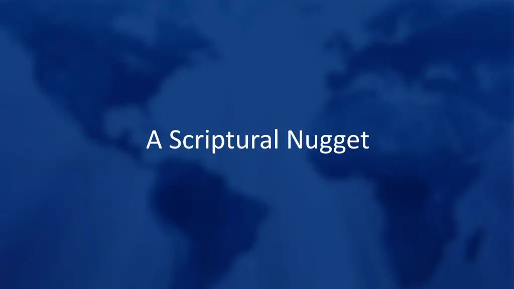 a scriptural nugget