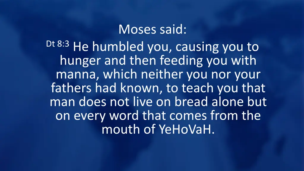 moses said