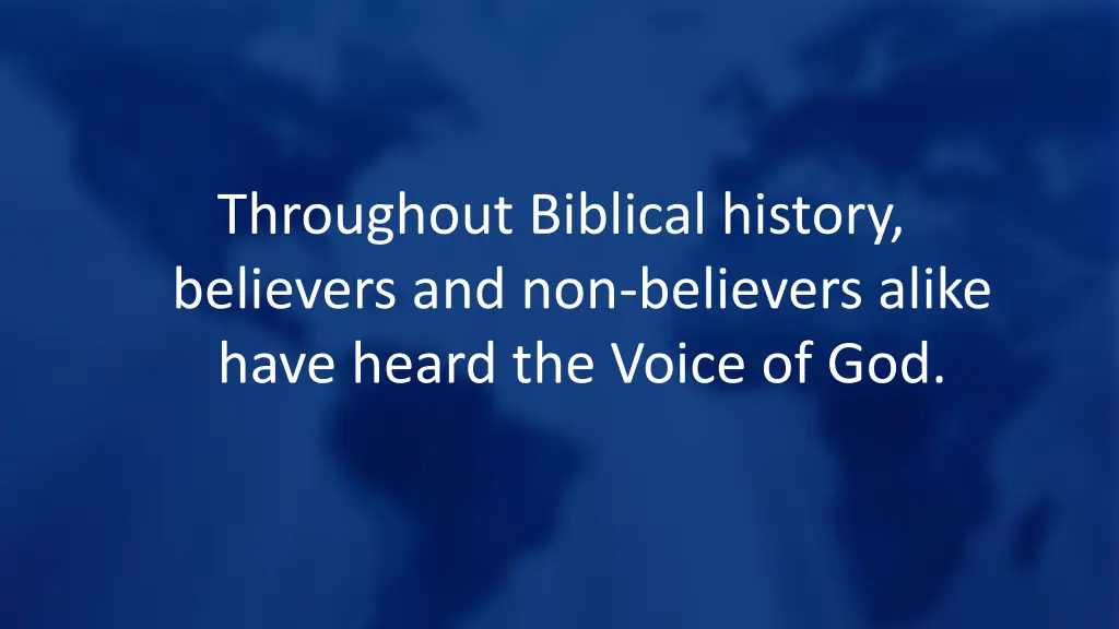 throughout biblical history believers