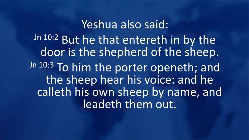 yeshua also said