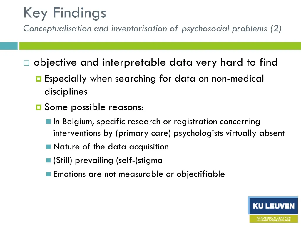 key findings conceptualisation 1