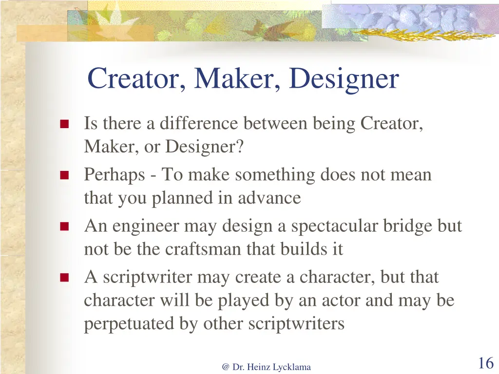 creator maker designer