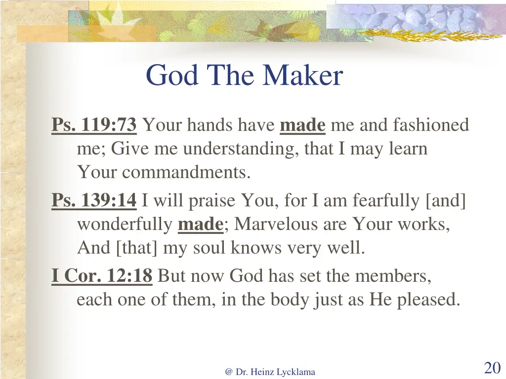 god the maker