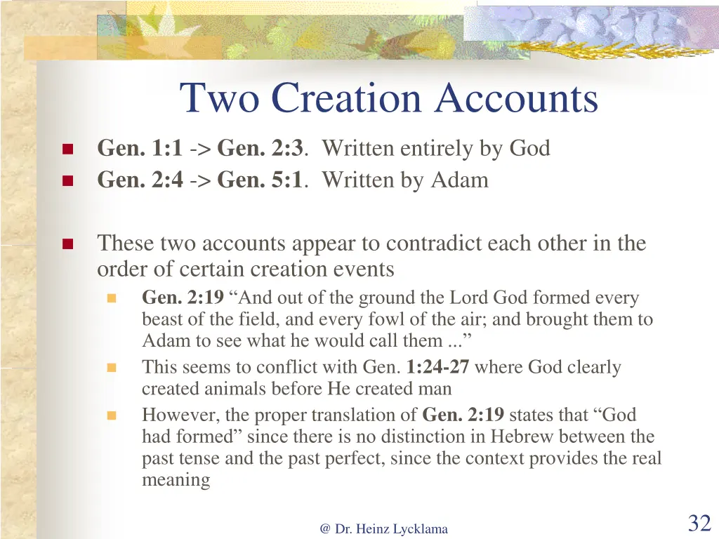 two creation accounts gen 1 1 gen 2 3 written