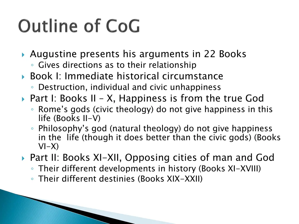 augustine presents his arguments in 22 books