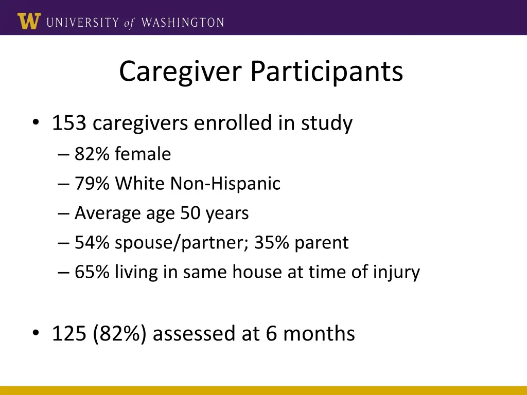 caregiver participants