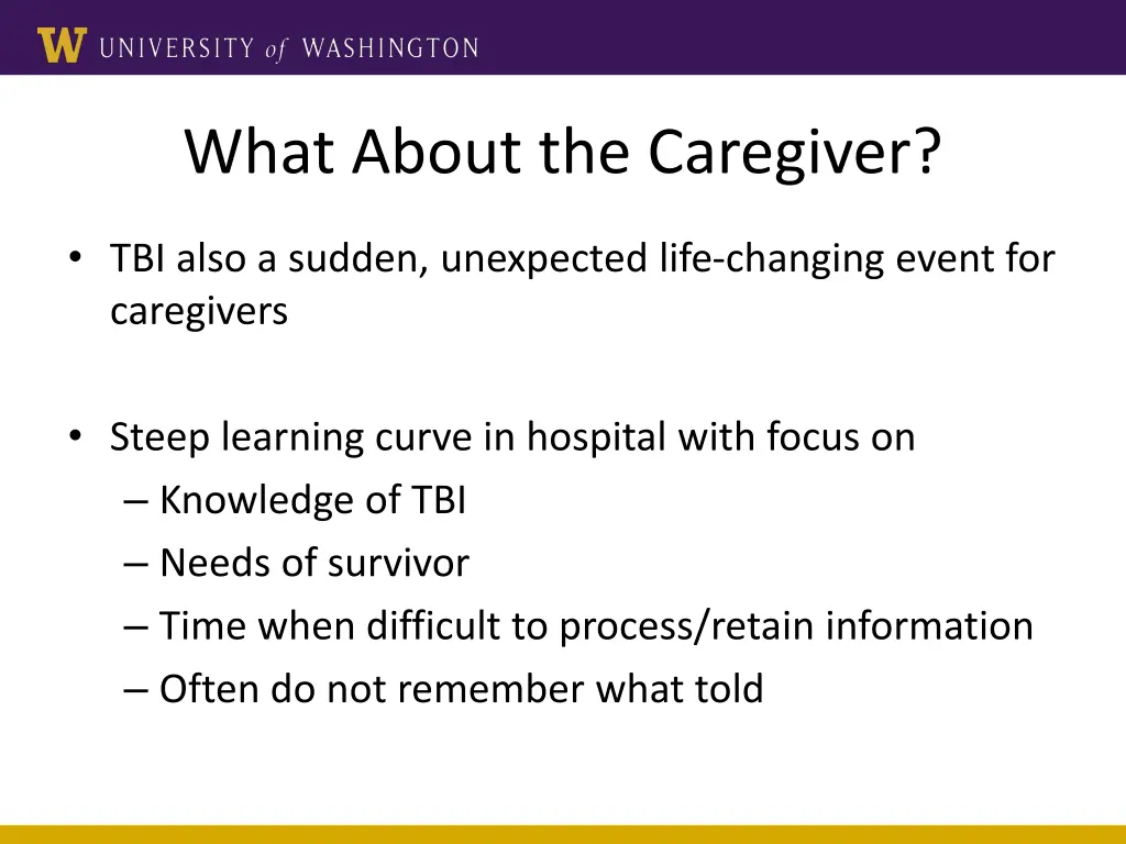 what about the caregiver