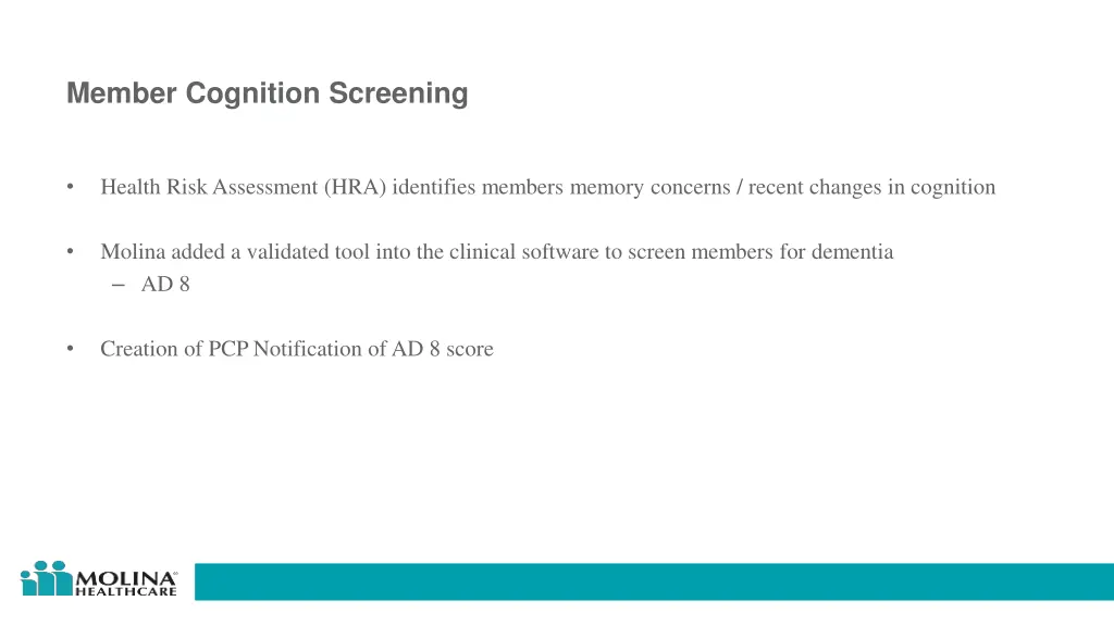 member cognition screening