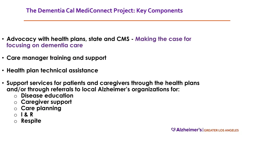 the dementia cal mediconnect project 1